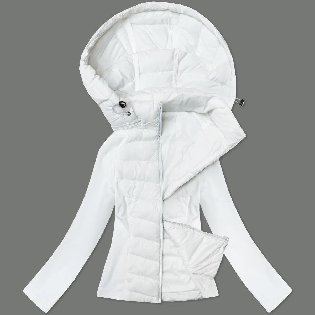 Dámská prošívaná bunda ze směsových materiálů J Style white (16M9226-281) odstíny bílé L (40)