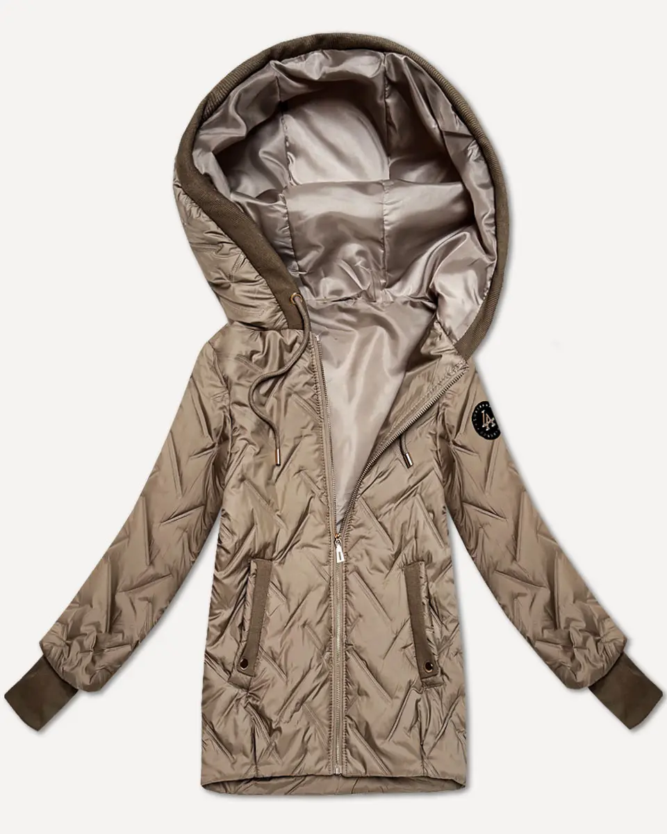 Dámská bunda s pletenými vsadkami S'West beige (B8561-12) odstíny béžové XXL (44)