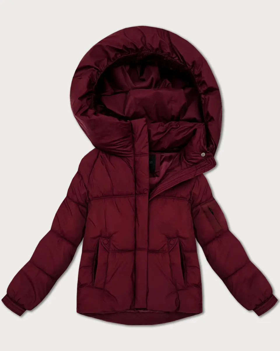 Dámská přechodná bunda oversize S'West vínová (B2003-27) odstíny červené XL (42)