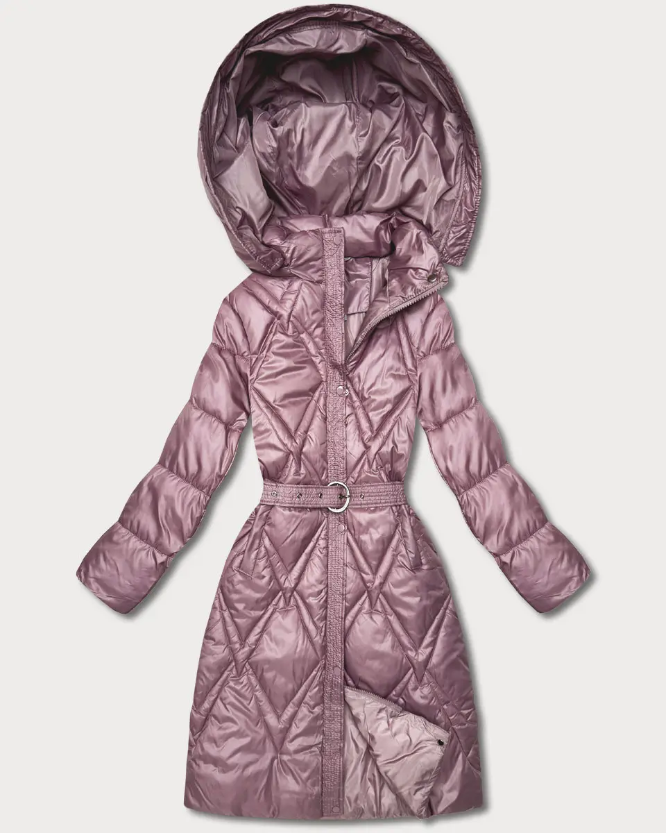Prošívaný přechodný kabát s kapucí Goodlookin pink (Y3-9215-52) odstíny růžové L (40)