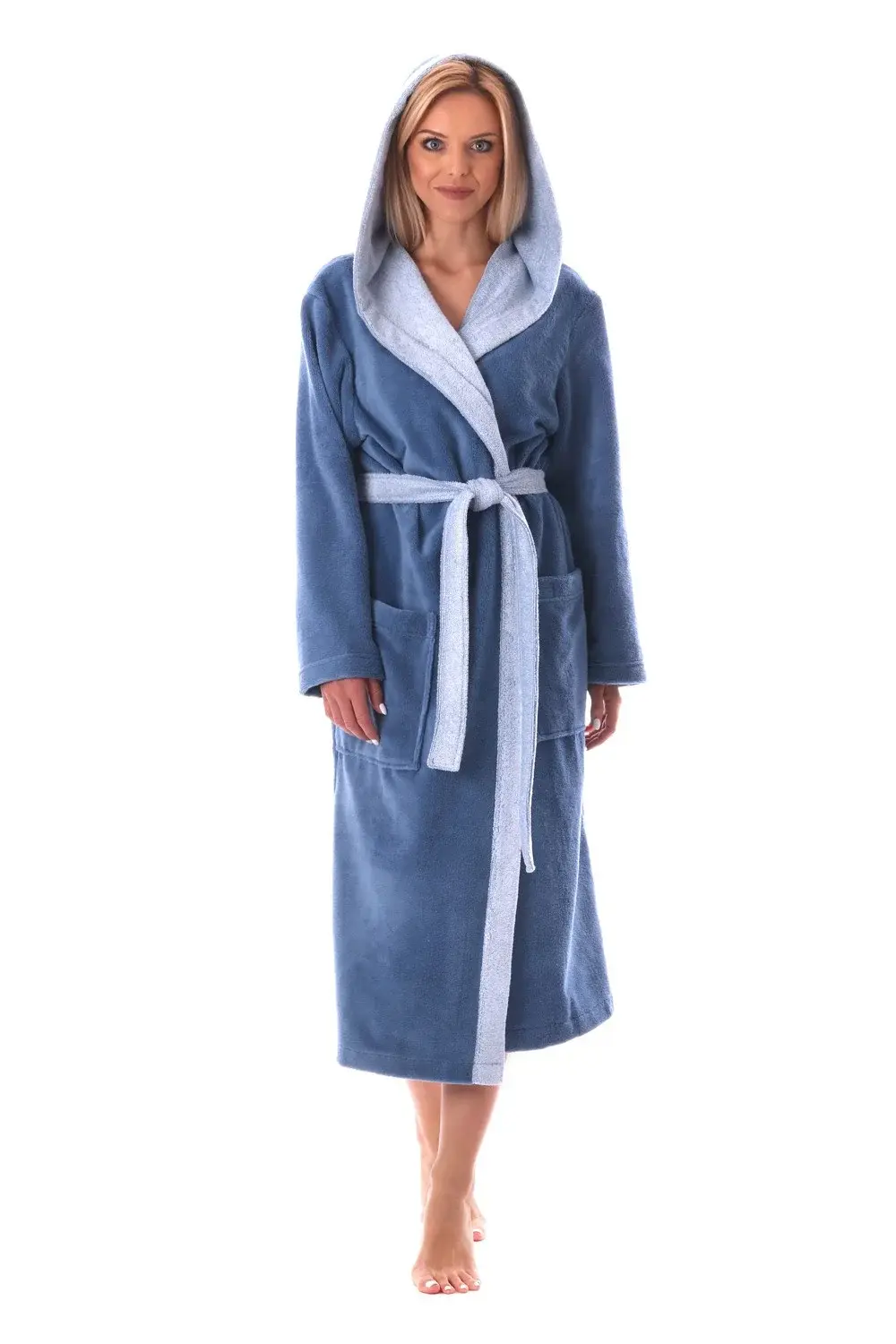 Unisex župan Tampa duo s kapucí 3959 denim - Vestis