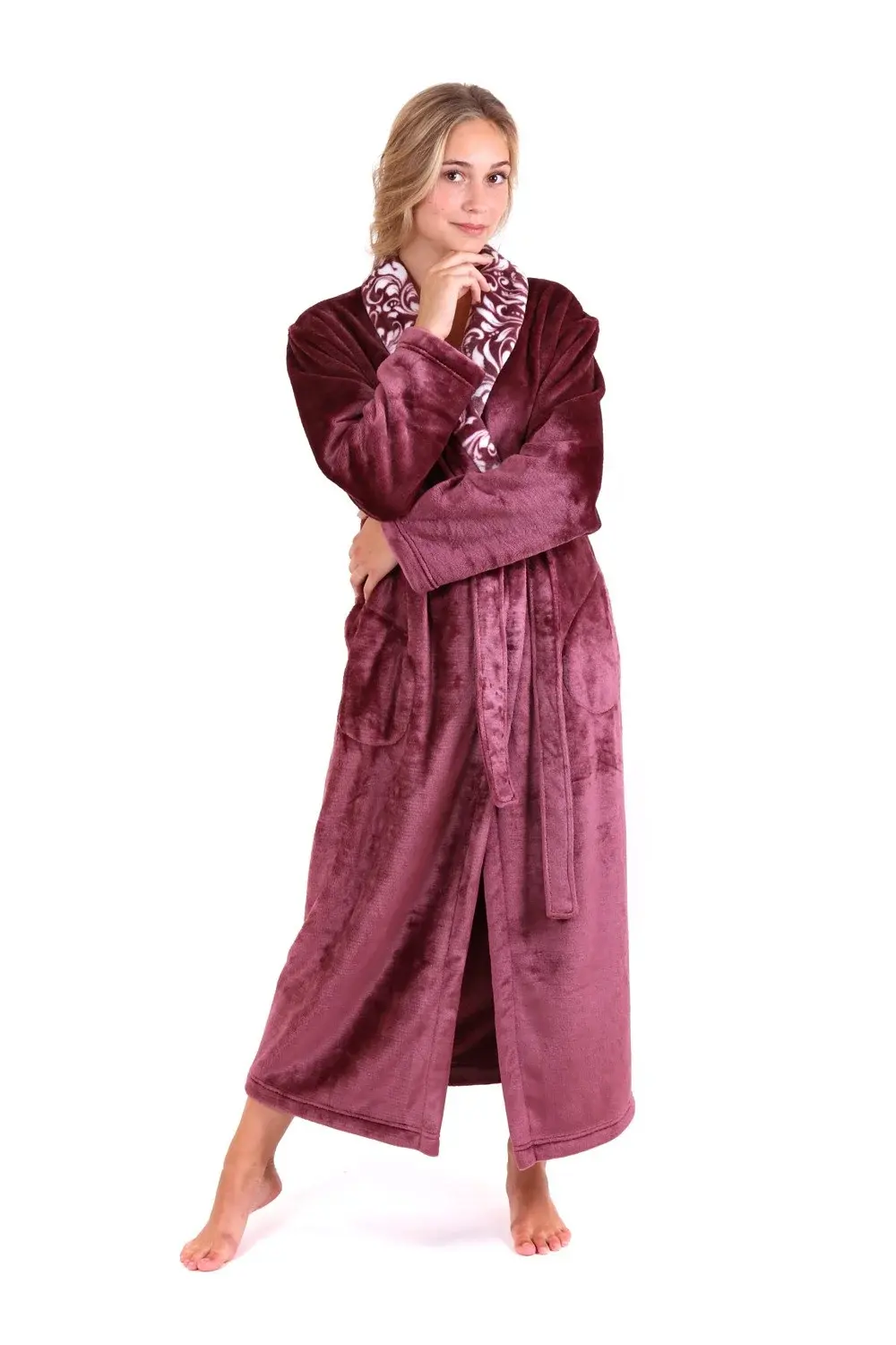 Dámský župan Flora 2556 mauve wine - Vestis