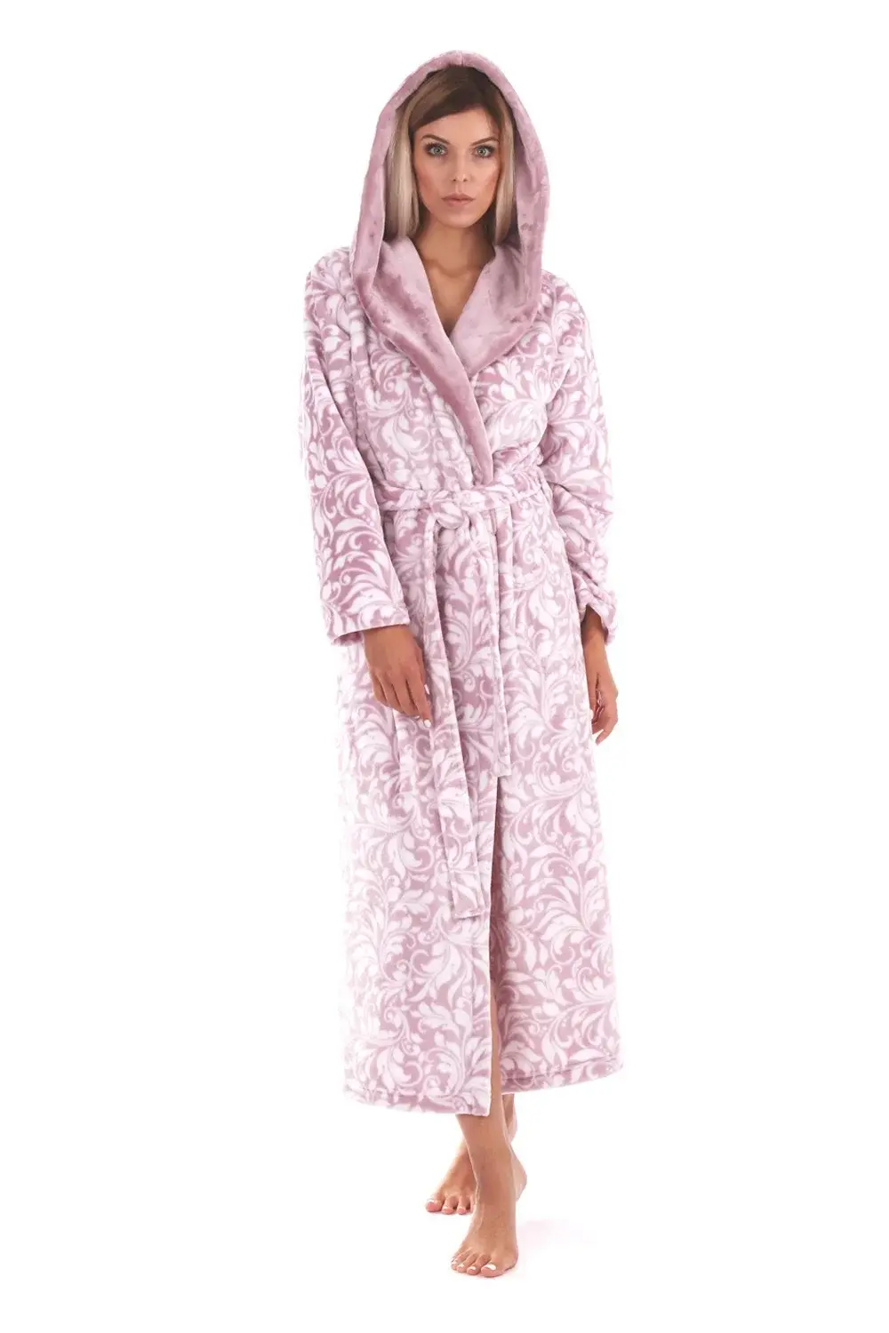 Dámský župan Flora s kapucí 3956 mauve mist - Vestis