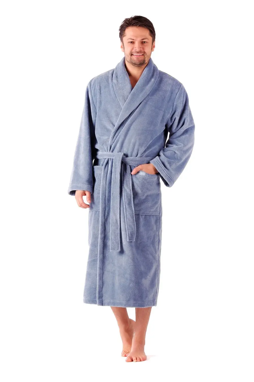 Pánský župan Tampa 2149 nadměrný denim světlý - Vestis nadměr 4XL