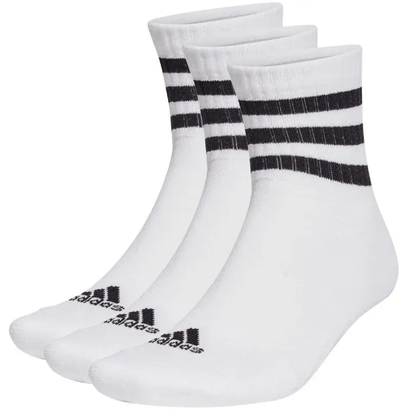Ponožky adidas 3-Stripes Cushioned Sportswear Mid-Cut 3P HT3456 40-42