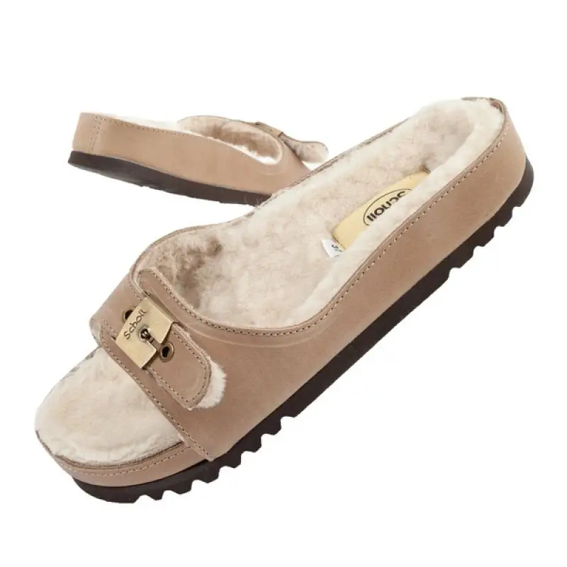 Scholl Iconic MEG Taupe W F303171062 dámské žabky