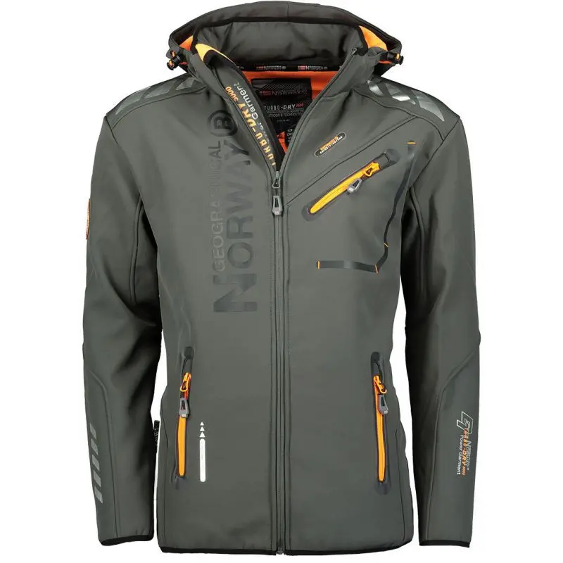 Geographical Norway Softshellová bunda Royaute DB 068 M WY8027H/GN/Dark Grey / Orange s