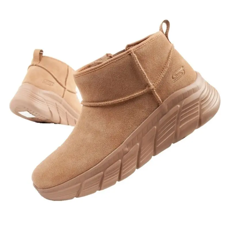 Skechers dámské zimní kotníkové boty zateplené kožené hnědé dámské 37