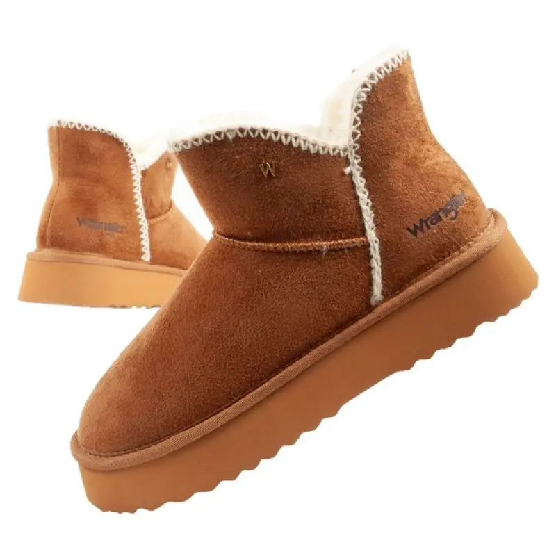 Wrangler Elsa zimní kotníkové boty zateplené pohodlné módní hnědé 37