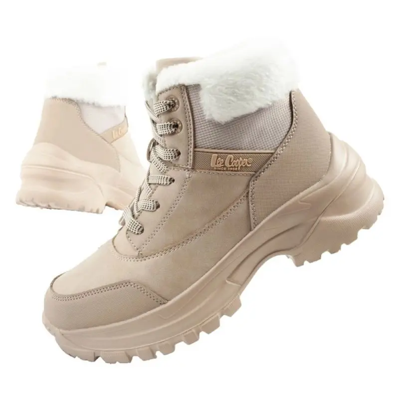 Lee Cooper dámská zimní trekingová sportovní obuv Lee Cooper insulated beige dámské