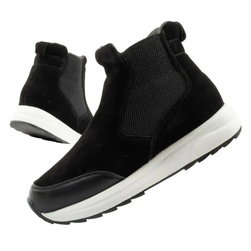 Scholl Beverly Bootie dámské kotníkové boty kožené černé dámské