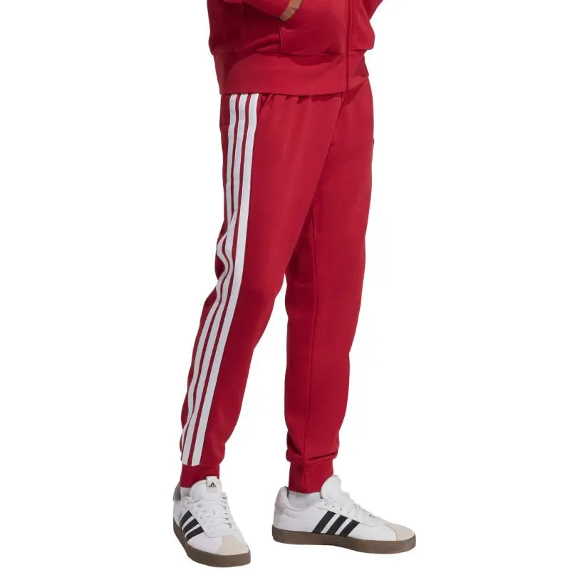 Pánské kalhoty adidas Essential 3-Stripes French Terry bordó KR2702