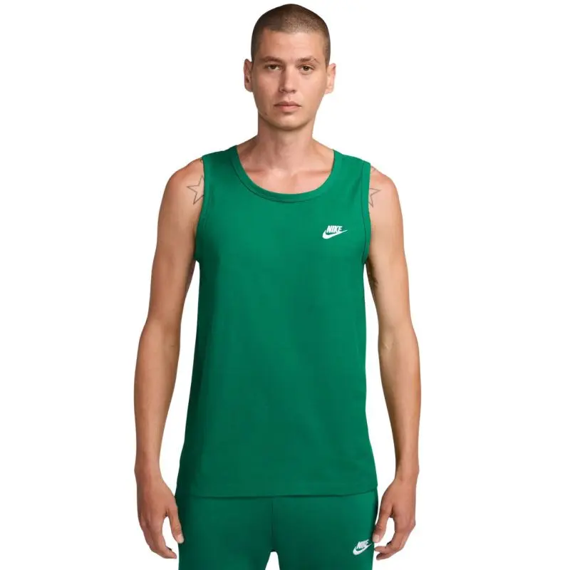 Pánské tričko Nike Club Tank, zelené, BQ1260 365 2 XL
