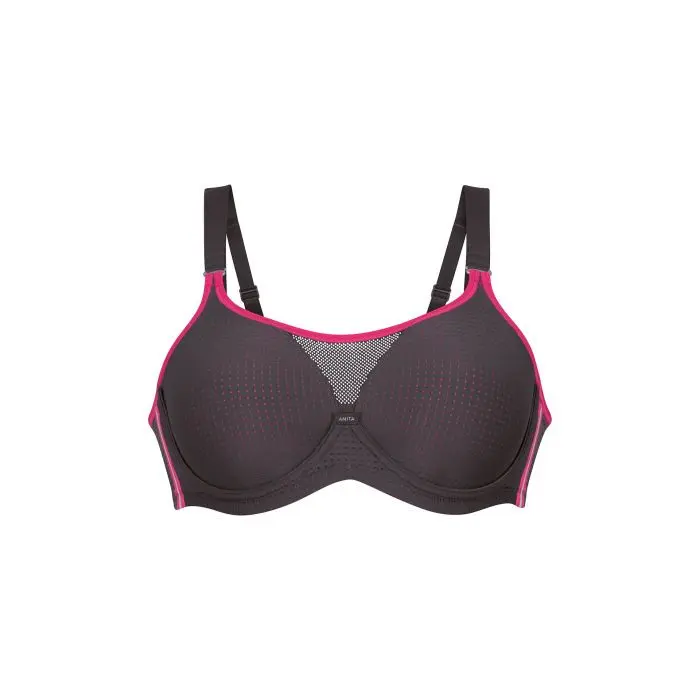 performance wireX sport. podprsenka s kost. nastavitelná ramínka 5599 anthrazit/pink - Active 481 anthrazit/pink