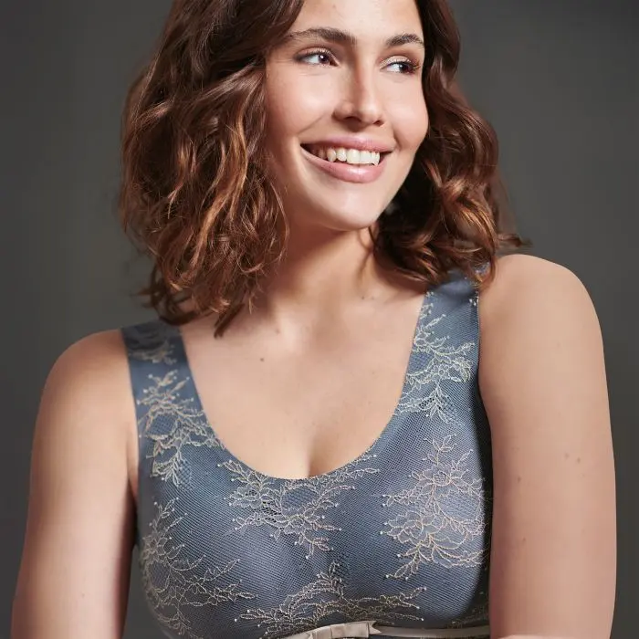 Essential Lace braletka s pěnovou výztuží 5400 grey/rose - Anita Classix 405 grey/rose