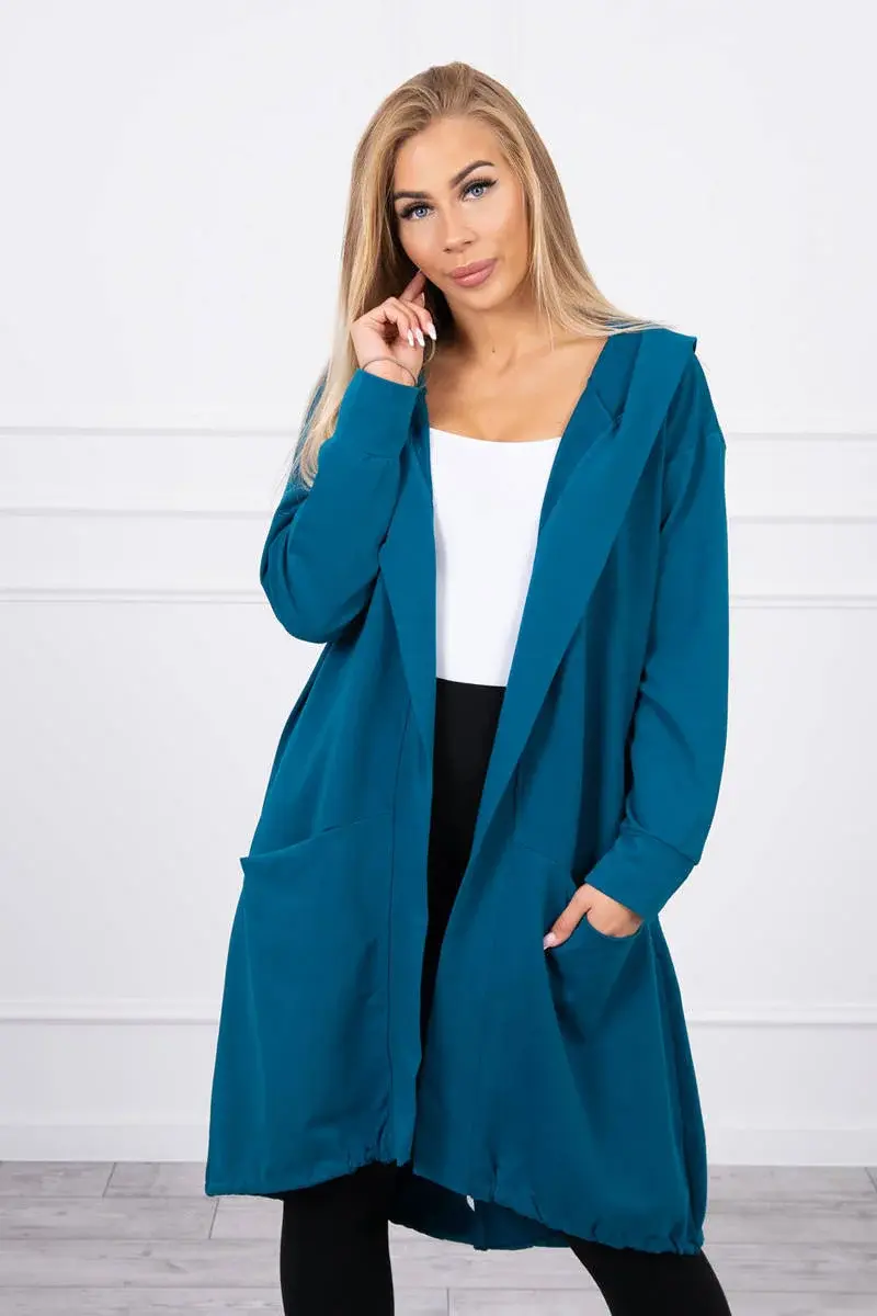 Bunda oversize s kapucí navy UNI