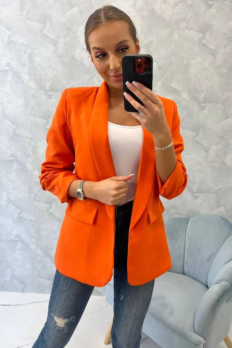 Sako s klopami elegantní oranžové UNI