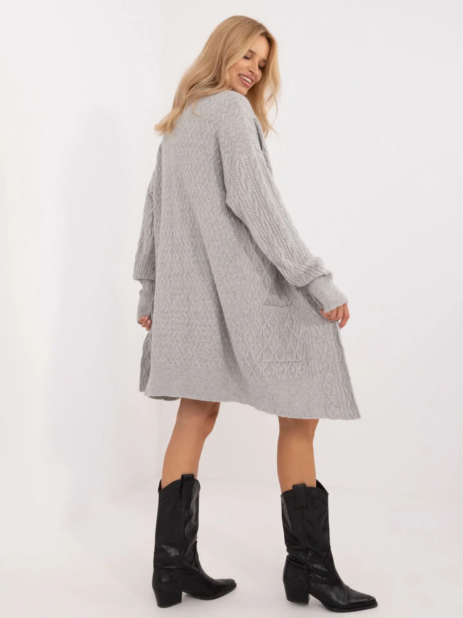 Kardigan AT SW model 20463763 szary - FPrice jedna velikost