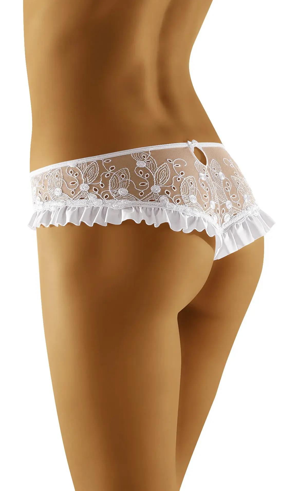 Tanga model 17566621 White  L - Wol-Bar