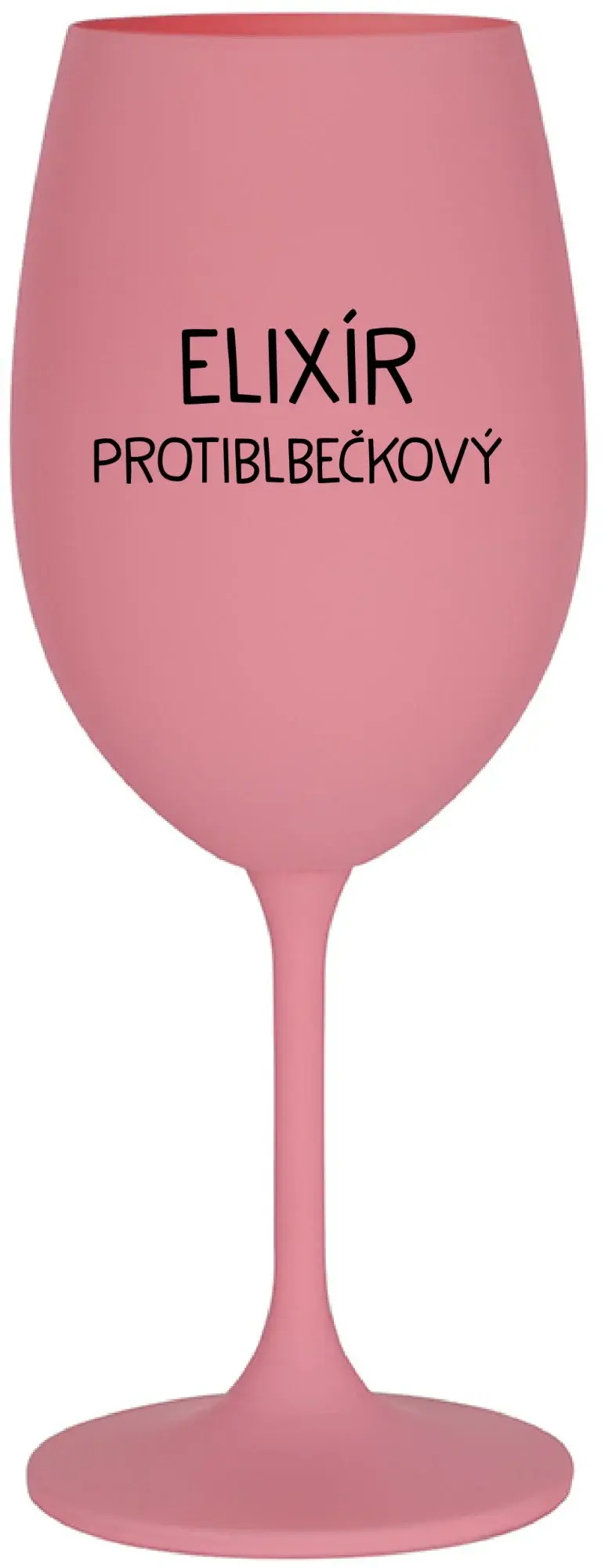 ELIXÍR PROTIBLBEČKOVÝ - růžová sklenice na víno 350 ml