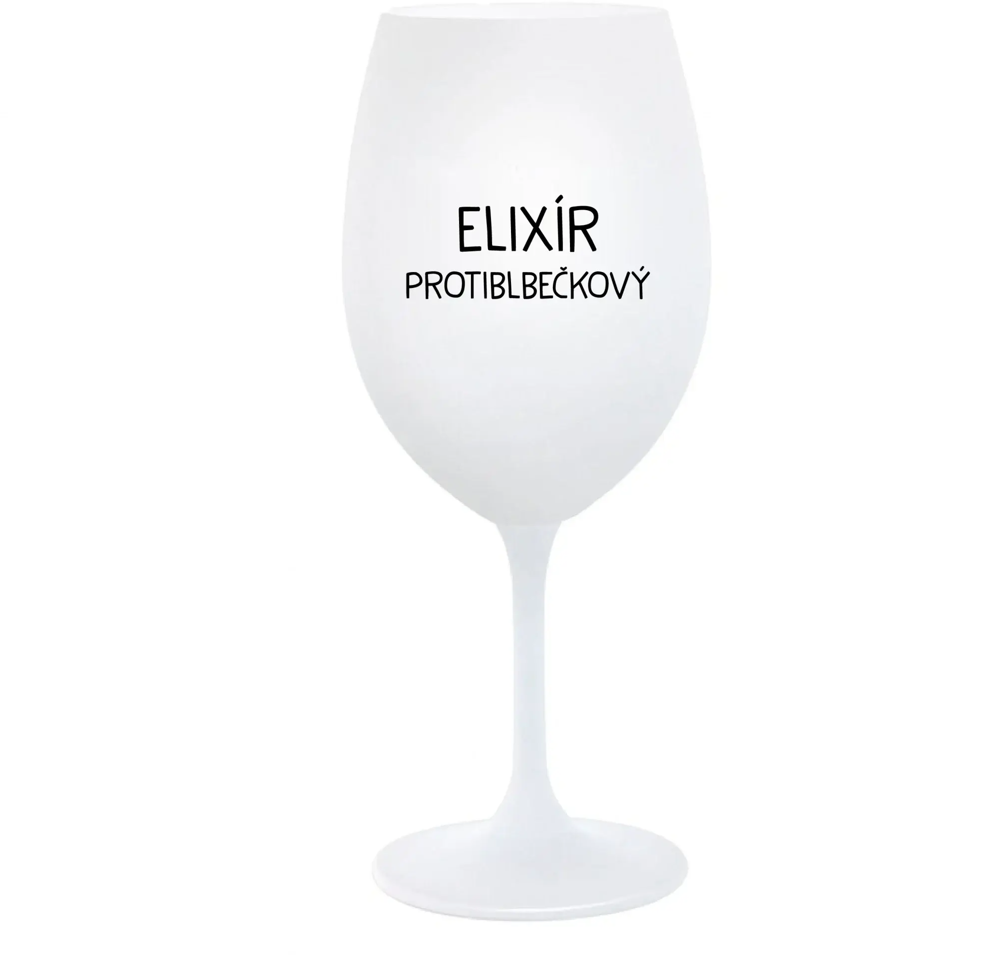 ELIXÍR PROTIBLBEČKOVÝ - bílá  sklenice na víno 350 ml