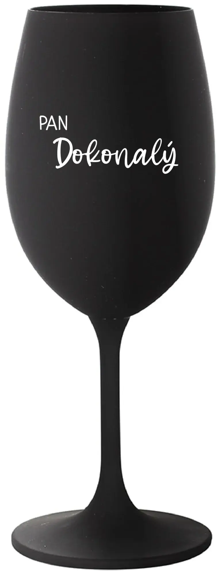 PAN DOKONALÝ - černá sklenice na víno 350 ml