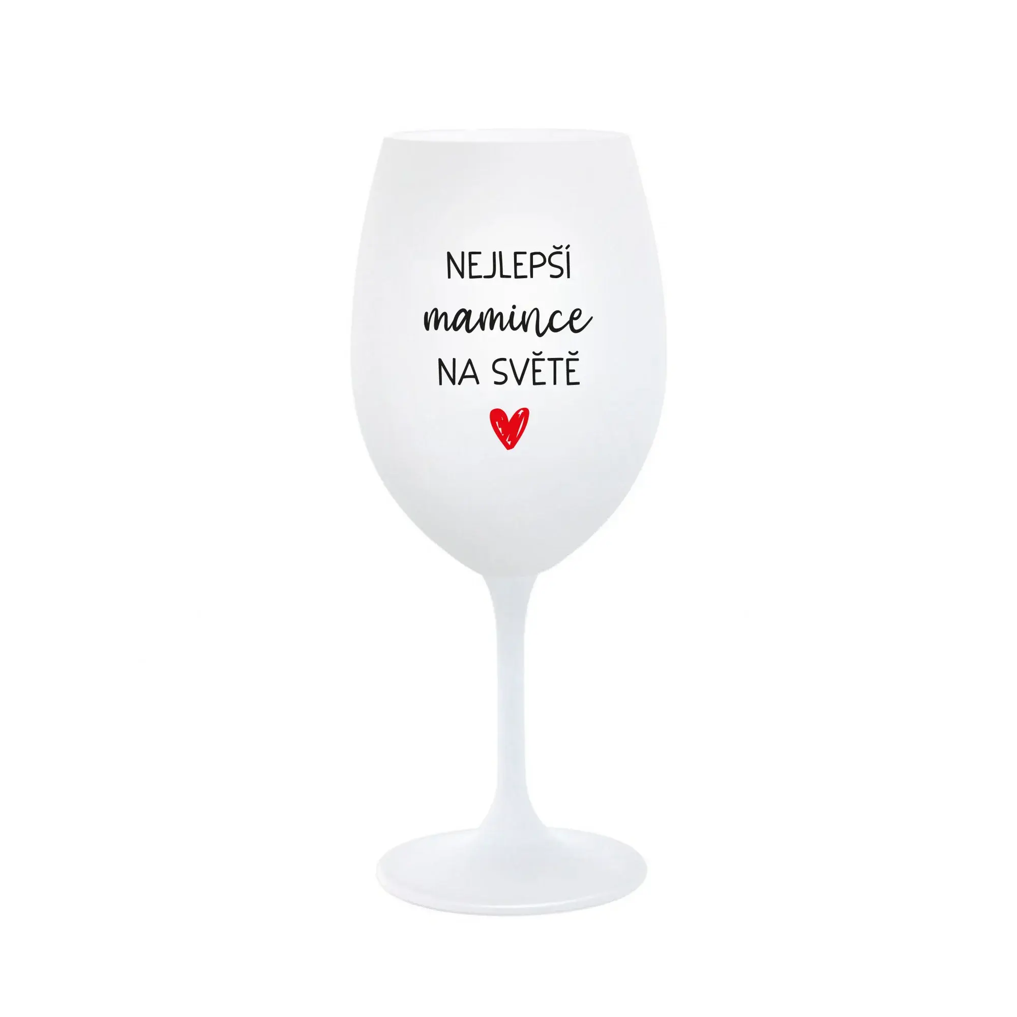 NEJLEPŠÍ MAMINCE NA SVĚTĚ - bílá  sklenice na víno 350 ml