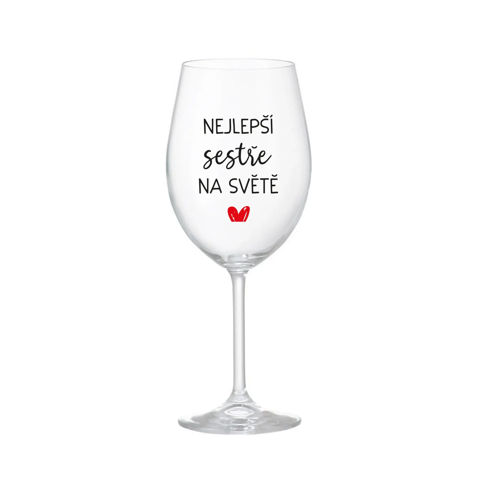 NEJLEPŠÍ SESTŘE NA SVĚTĚ - čirá sklenice na víno 350 ml