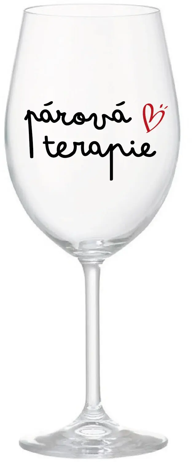 PÁROVÁ TERAPIE - čirá sklenice na víno 350 ml