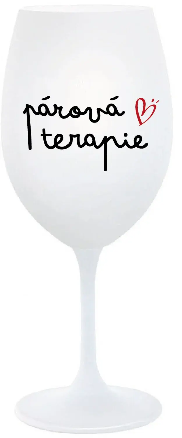 PÁROVÁ TERAPIE - bílá  sklenice na víno 350 ml