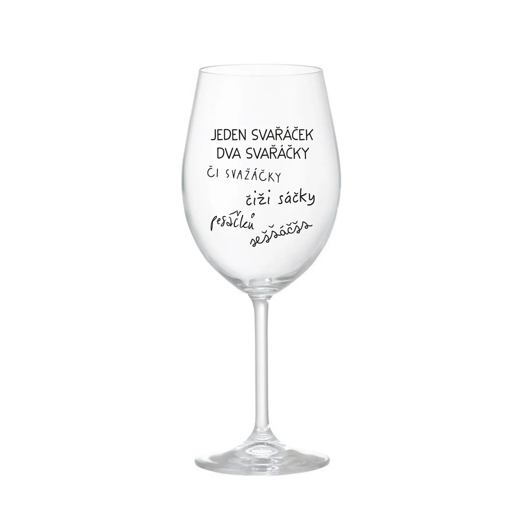 SVAŘÁČEK - čirá sklenice na víno 350 ml
