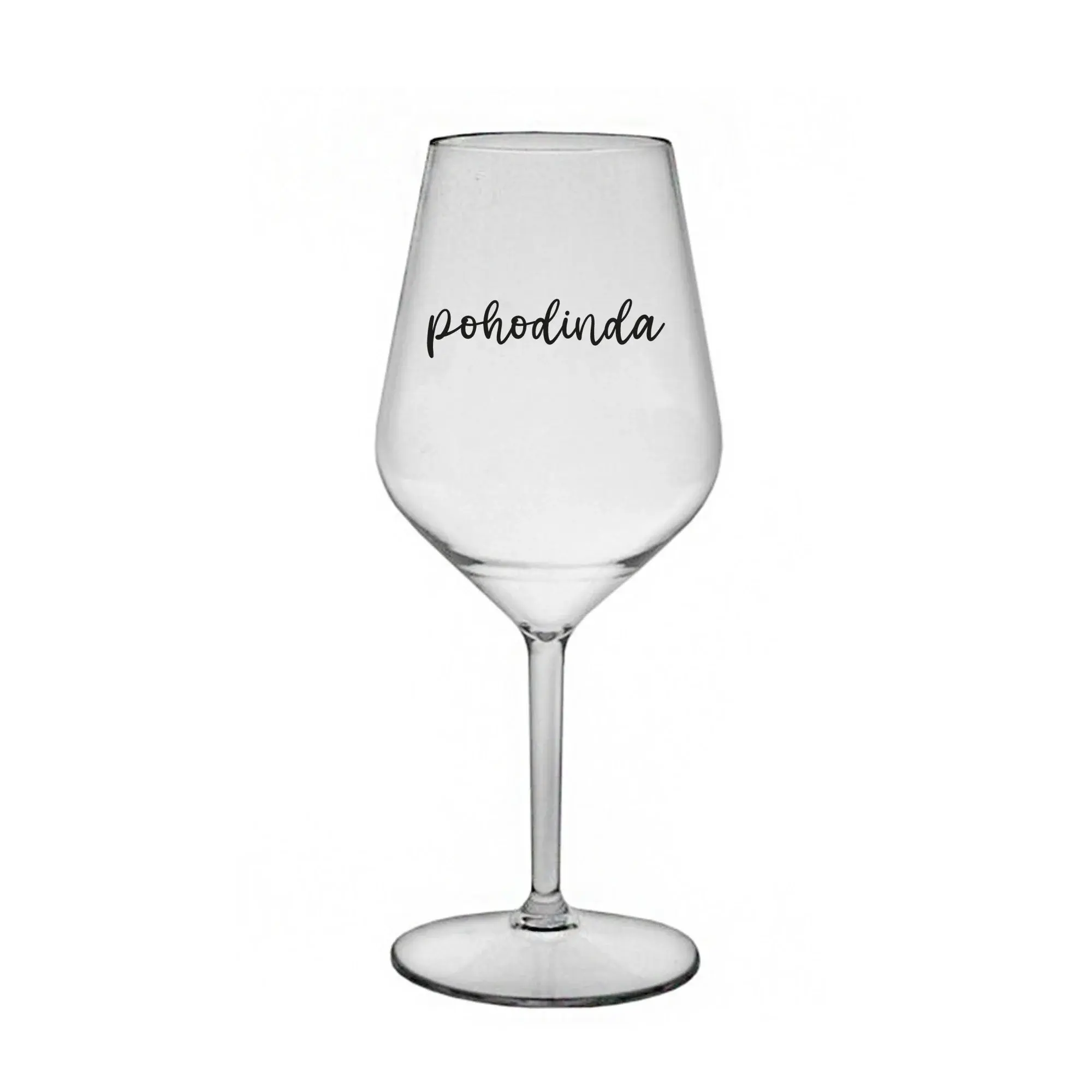 POHODINDA - čirá nerozbitná sklenice na víno 470 ml