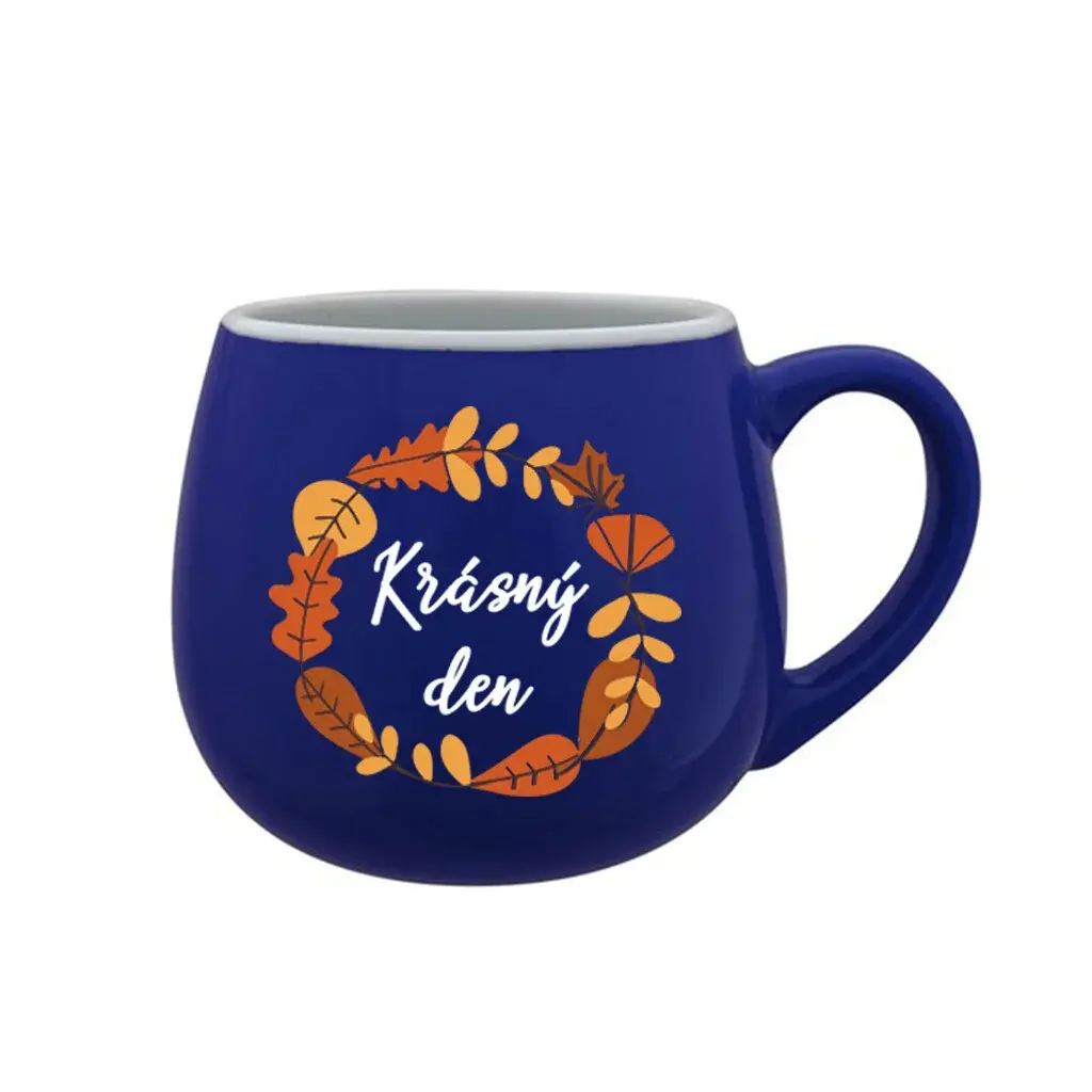 KRÁSNÝ DEN (PODZIM) - modrý keramický hrníček 300 ml