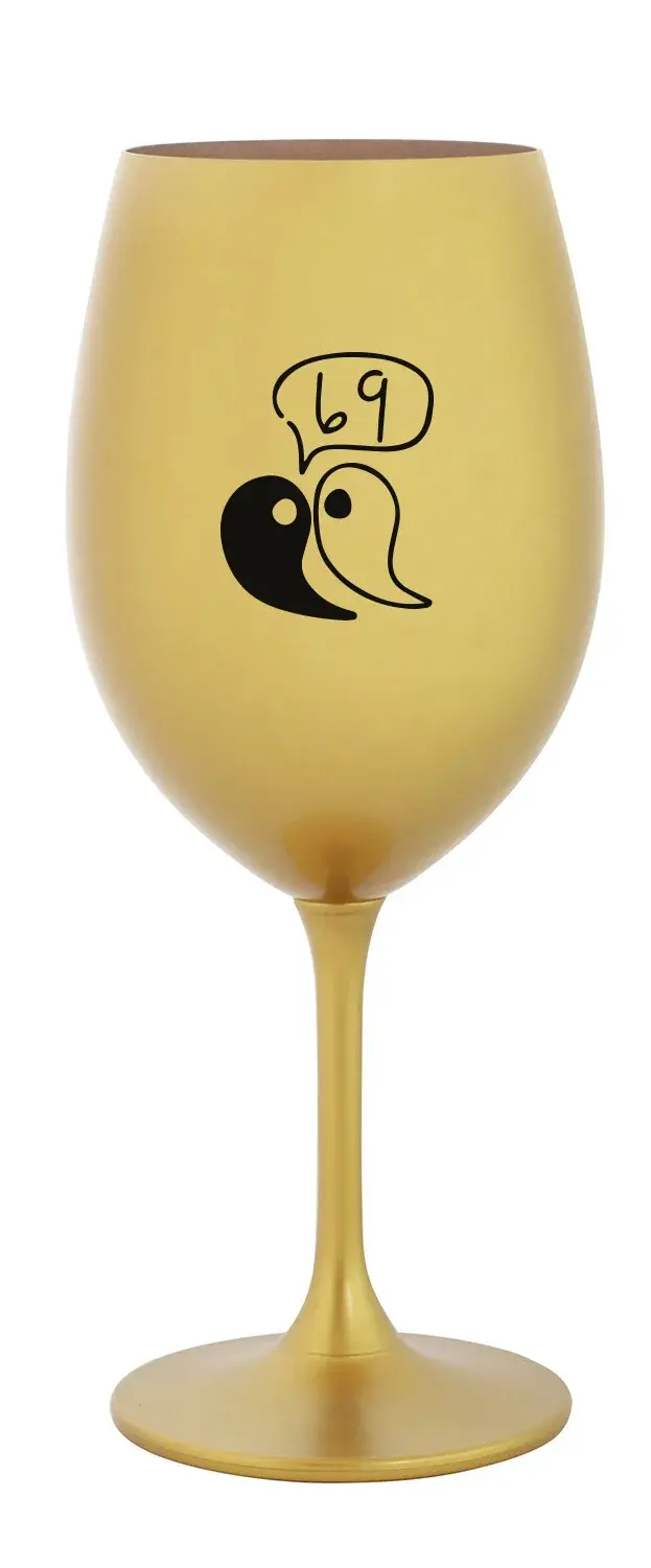 69 - zlatá sklenice na víno 350 ml