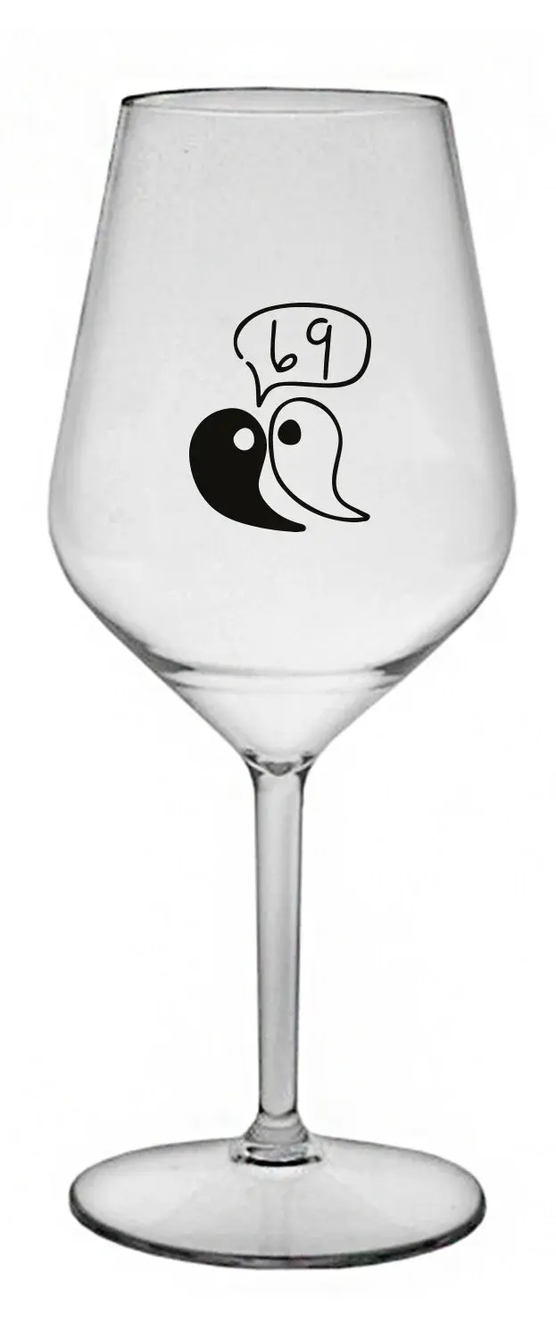 69 - čirá nerozbitná sklenice na víno 470 ml