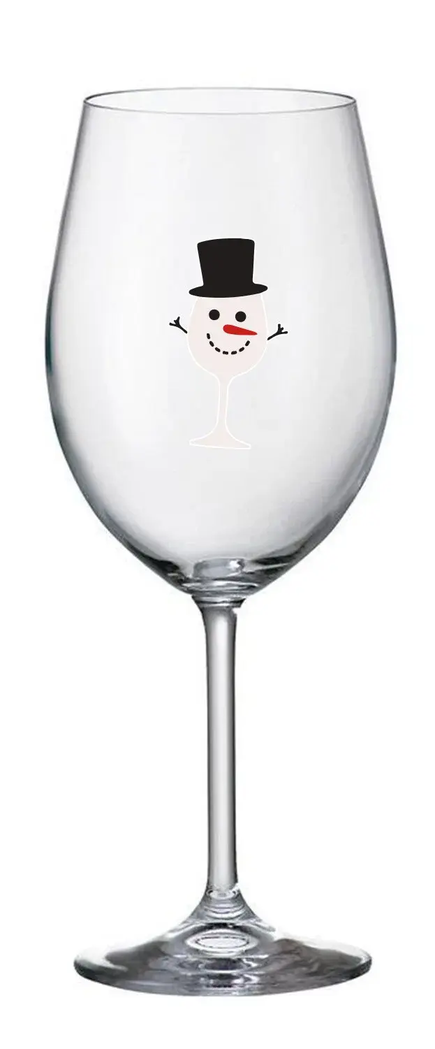 SNĚHULÁČEK - čirá sklenice na víno 350 ml