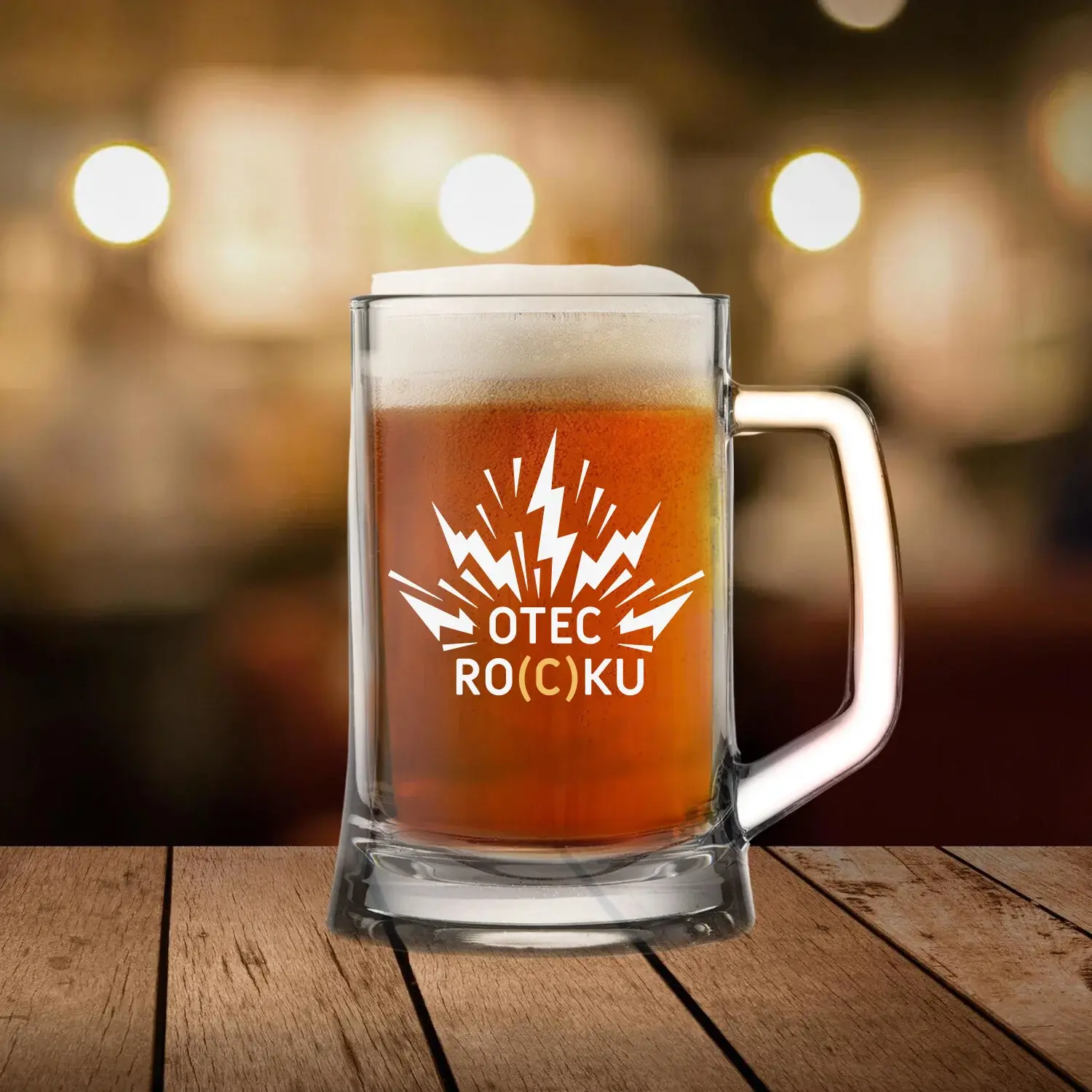 OTEC RO(C)KU - pivní sklenice 0,5 l