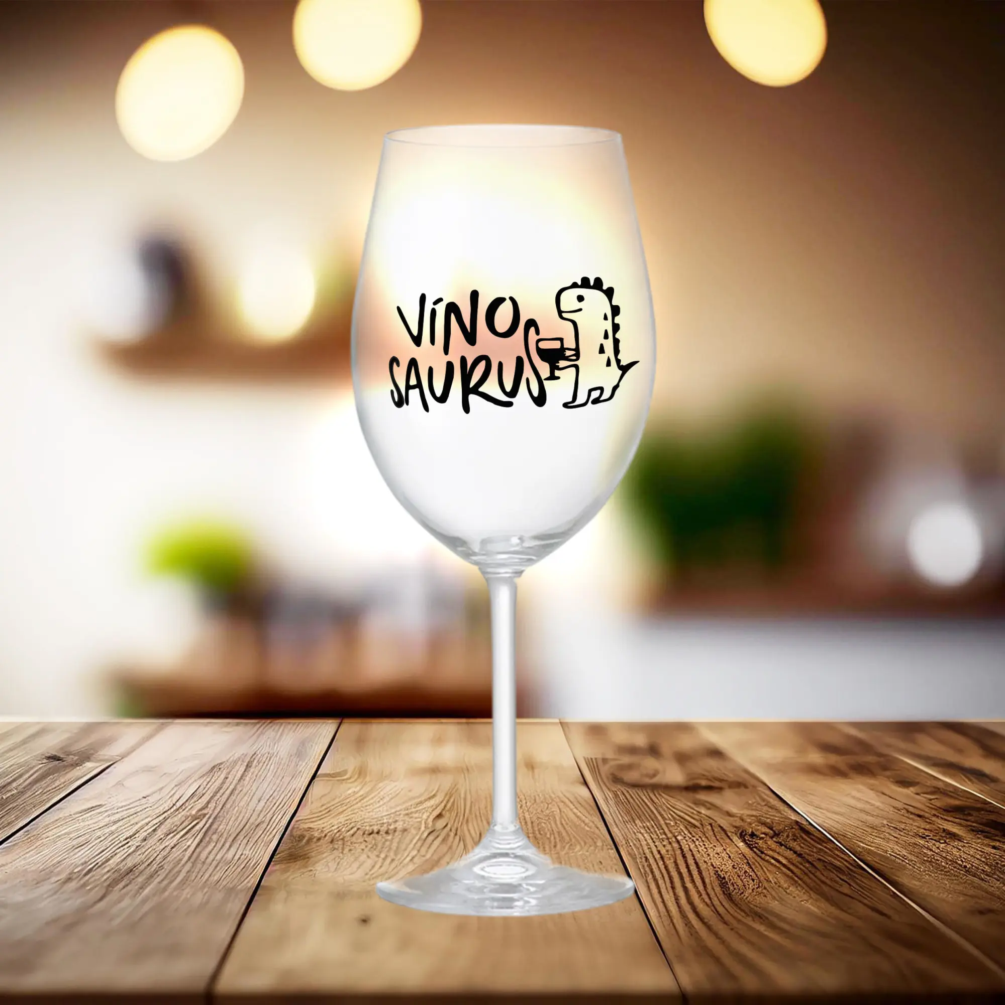 VÍNOSAURUS - čirá sklenice na víno 350 ml
