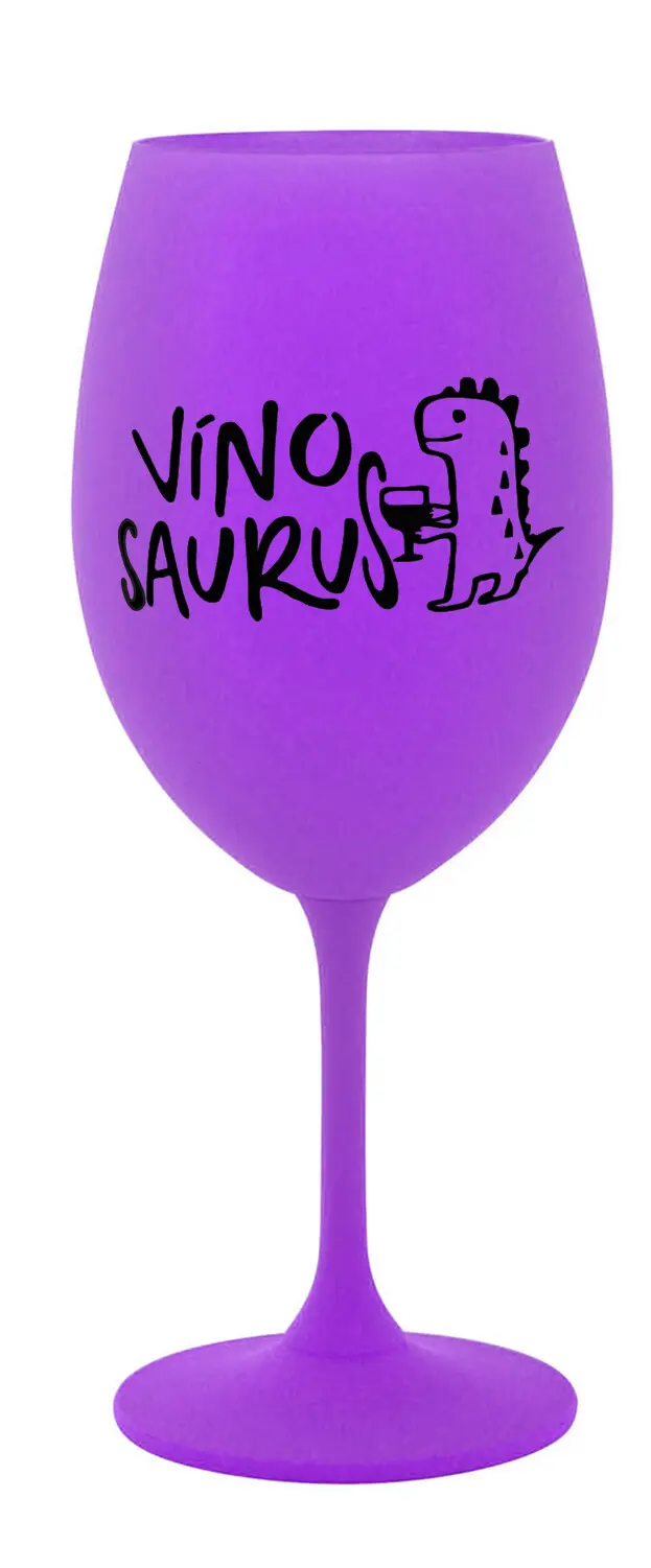 VÍNOSAURUS - fialová sklenice na víno 350 ml
