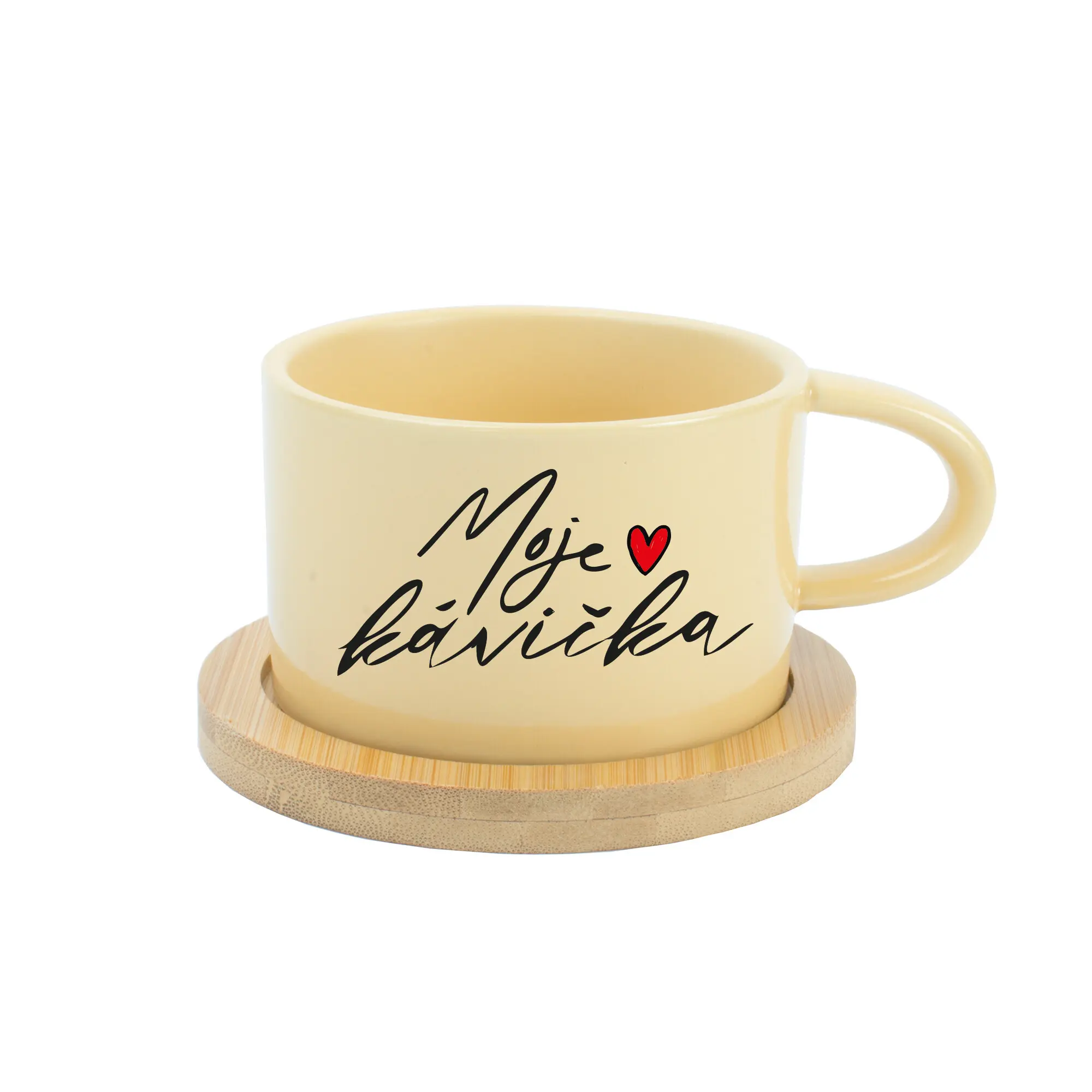 MOJE KÁVIČKA - žlutý hrníček makronka 200 ml
