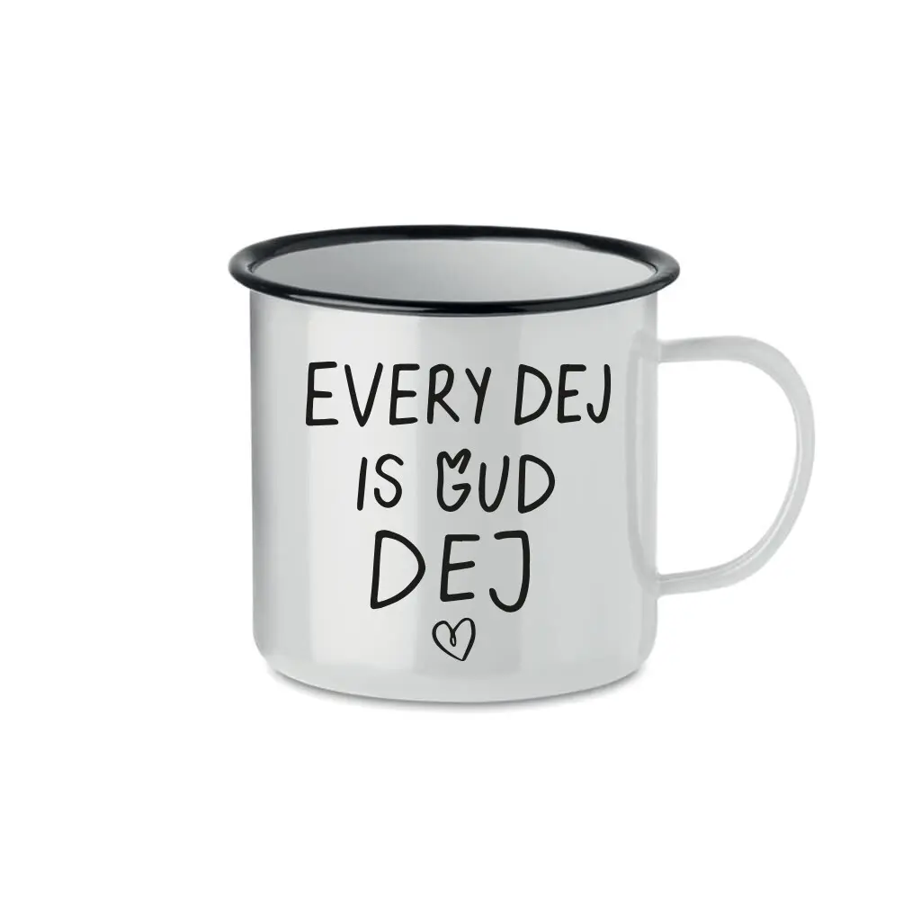 EVERY DEJ IS GUD DEJ - bílý plecháček 350 ml