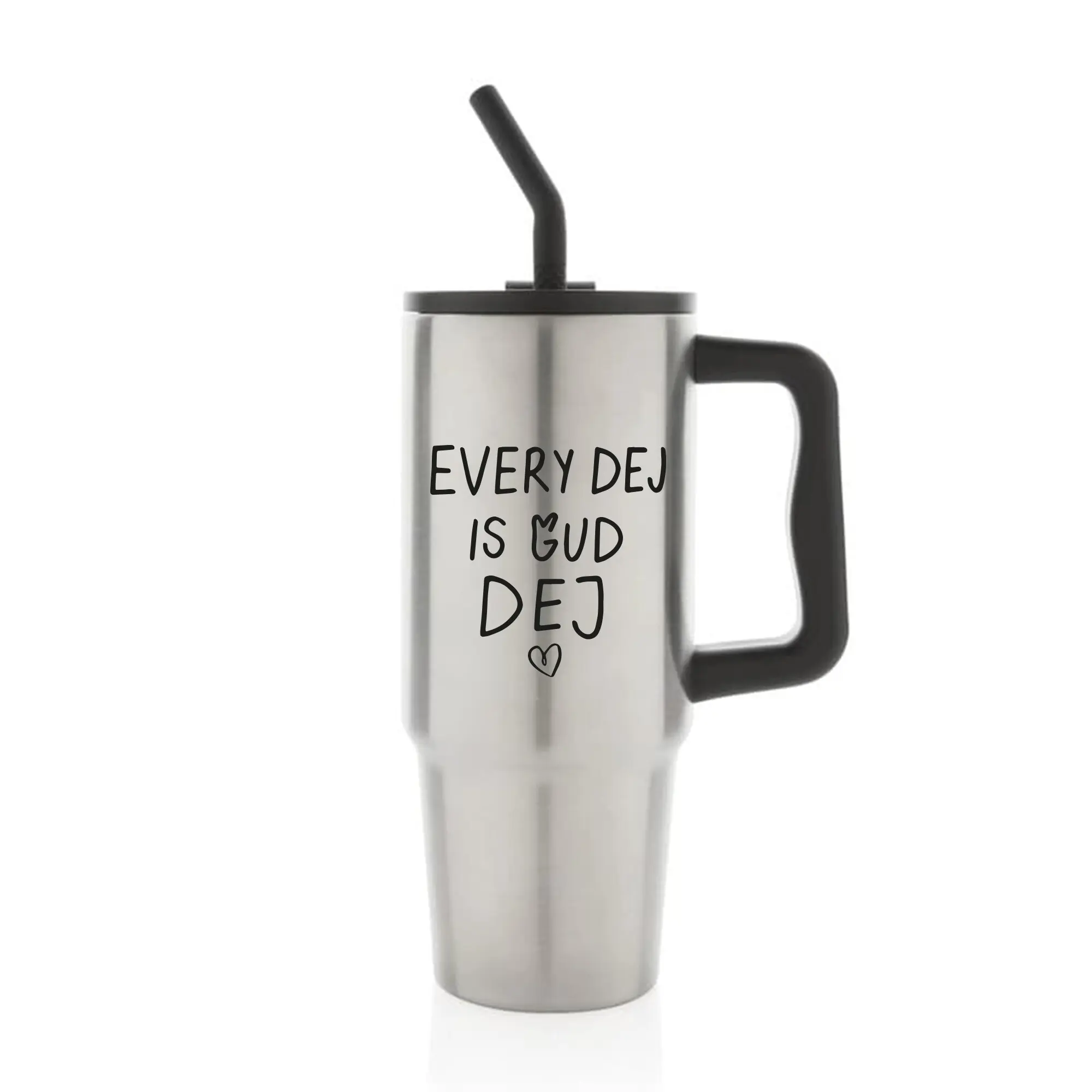 EVERY DEJ IS GUD DEJ - stříbrný cestovní termohrnek 900 ml