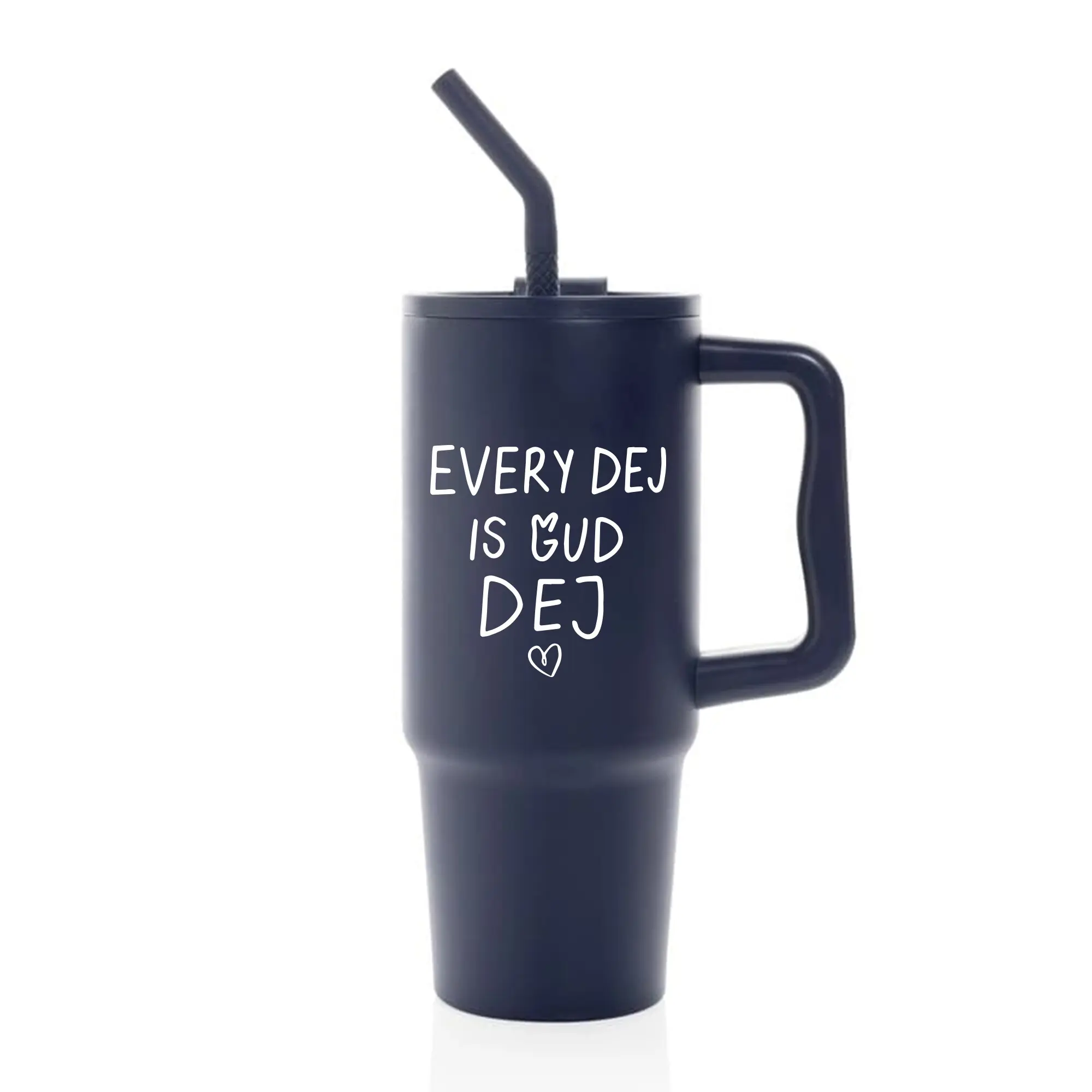 EVERY DEJ IS GUD DEJ - tmavě modrý cestovní termohrnek 900 ml