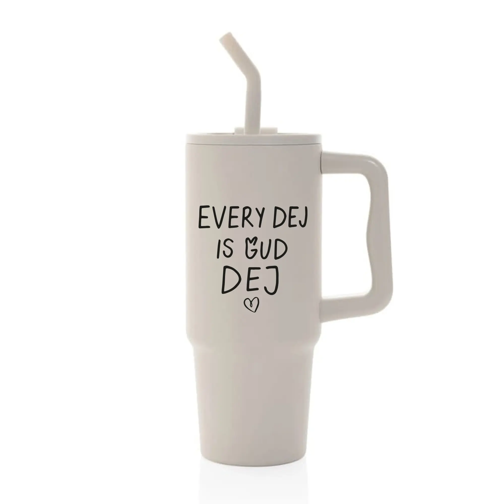 EVERY DEJ IS GUD DEJ - béžový cestovní termohrnek 900 ml