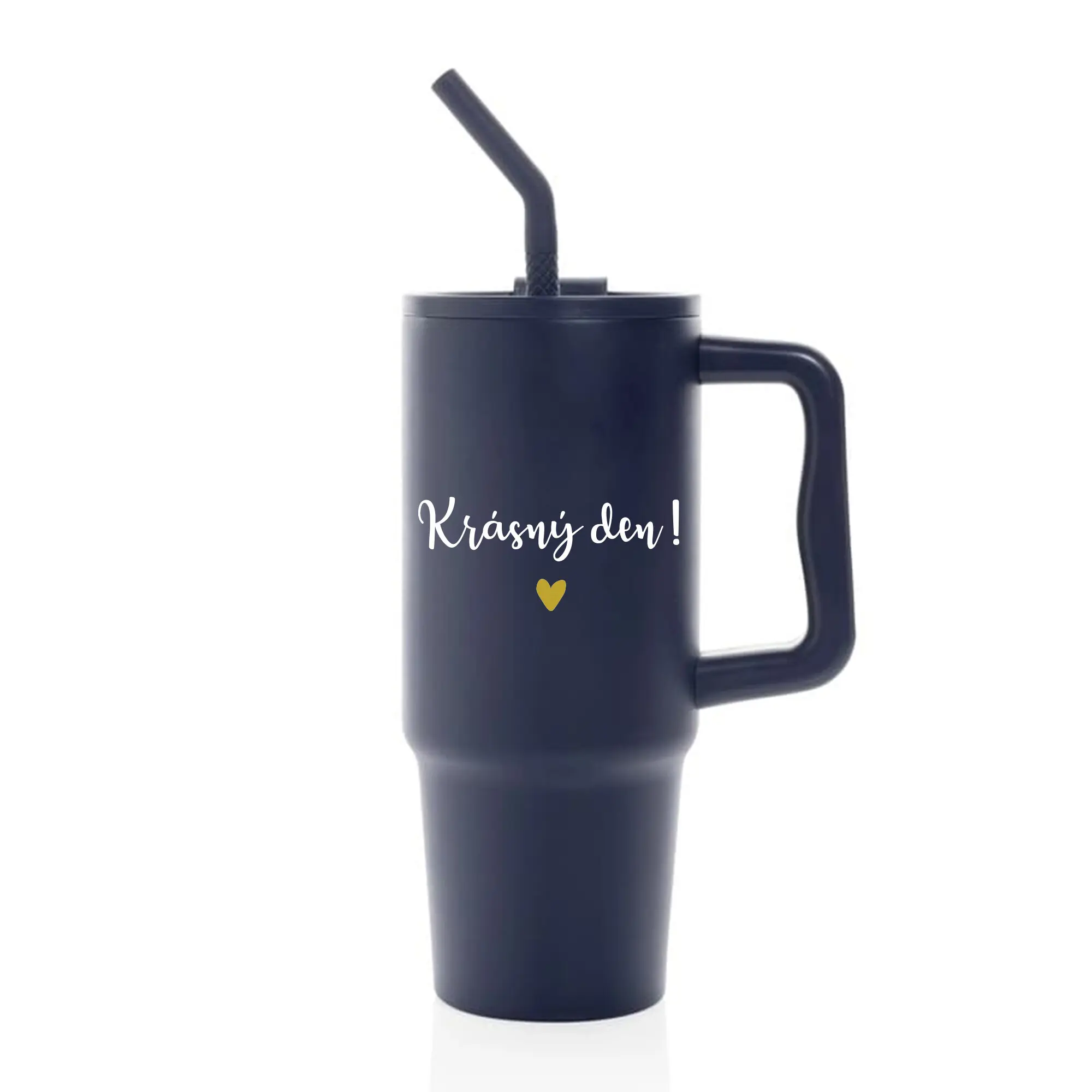 KRÁSNÝ DEN - modrý cestovní termohrnek 900 ml