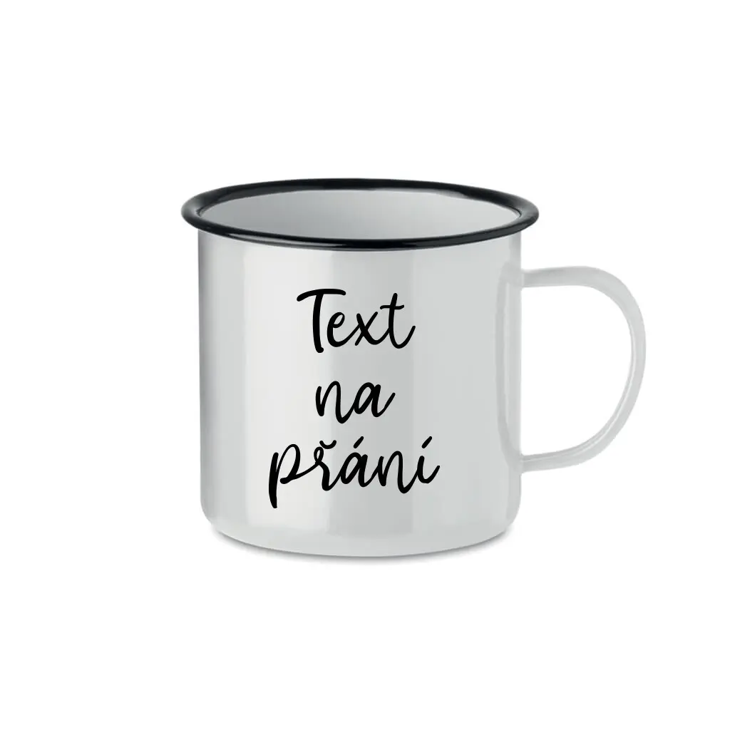 TEXT NA PŘÁNÍ - bílý plecháček 300 ml