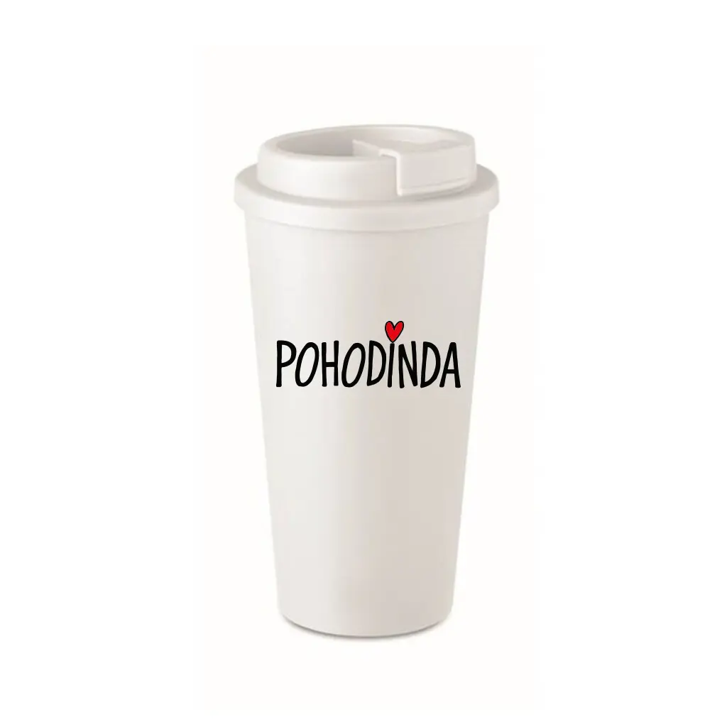 POHODINDA - bílý termohrnek 475 ml