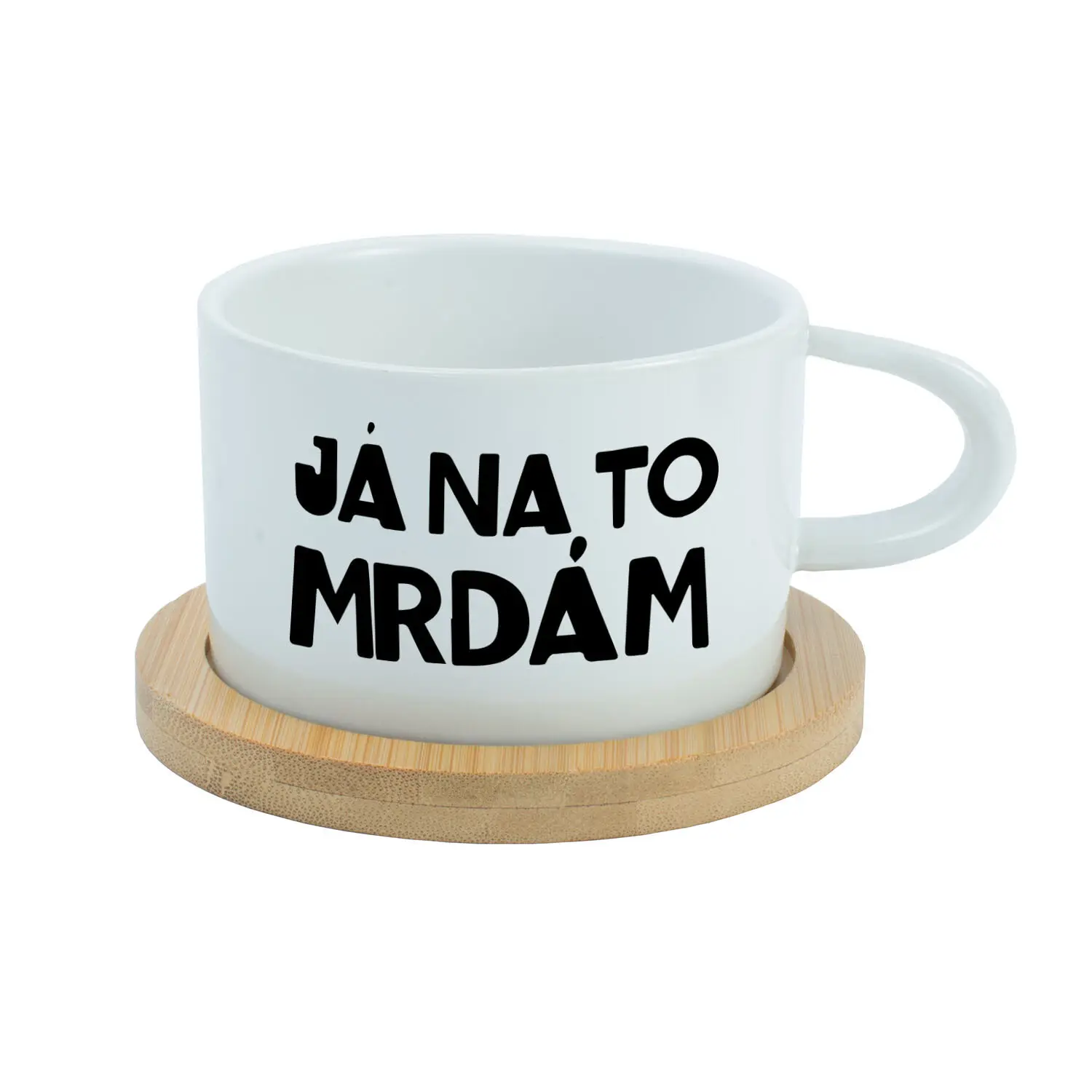 JÁ NA TO MRDÁM - bílý hrníček makronka 200 ml