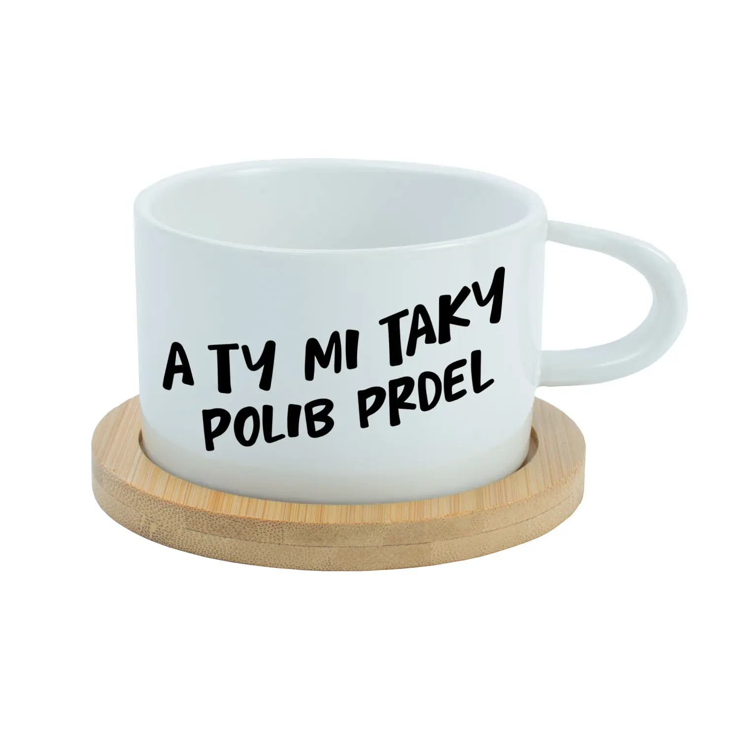 A TY MI TAKY POLIB PRDEL - bílý hrníček makronka 200 ml