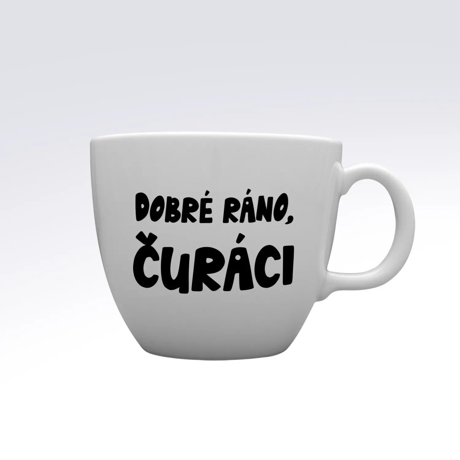 DOBRÉ RÁNO, ČURÁCI - MEGA XXL keramický hrnek 1000 ml
